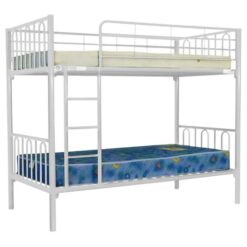Sydney Metal Single Bunk Bed - White