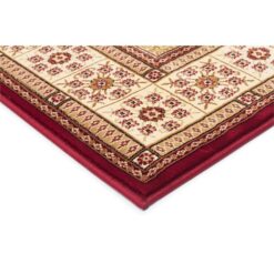 Sydney Traditional Tile Turkish Made Oriental Rug, 330x240cm, Red / Ivory