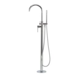 Symphony Floor Standing Bath Spout - Mixer and Hand Shower - Luxury Chrome