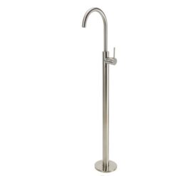 Symphony Floor Standing Bath Spout and Mixer - Brushed Nickel