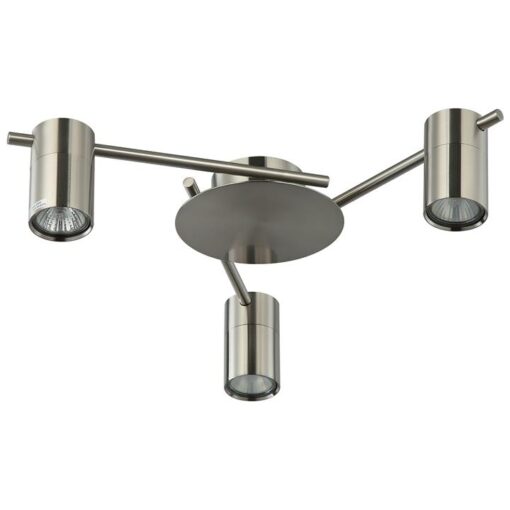 Tache Aluminium Batten Fix Ceiling Light, 3 Light, Chrome