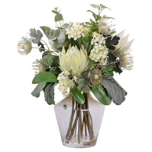 Talier Artificial Protea Mixed Arrangement in Vase, 55cm