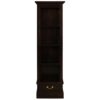 Tasmania Mahogany Timber Slim Bookcase with Single Drawer, Chocolate