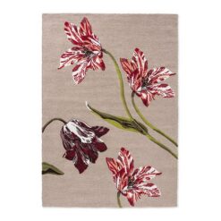 Ted Baker Botanical Tulip Indoor / Outdoor Designer Rug, 230x160cm, Burgundy