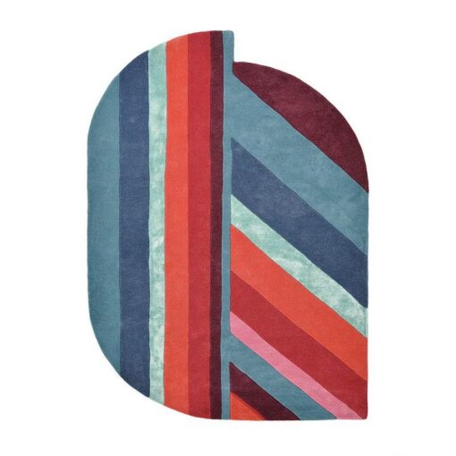 Ted Baker Jardin Oval Hand Tufted Designer Wool Rug, 350x250cm, Blue