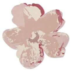 Ted Baker Shaped Magnolia Hand Tufted Designer Wool Rug, 150cm, Light Pink