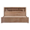 The Block Acacia Timber Bookcase Bed with Side Drawers, Queen, Butterscotch