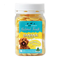 The Pet Project Banana Yoghurt Drops Dog Treats 250 Gm