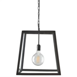 Theo Metal & Glass Pendant Light, Medium