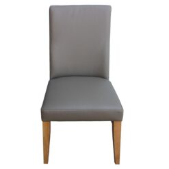Theon Leather Dining Chair, Dark Mocha / Wheat