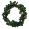 Timberland IP44 Indoor / Outdoor Dual Powered LED Light Up Artificial Christmas Spruce Wreath, 80cm