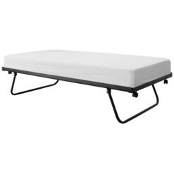 Tubeco Australian Made Metal Trundle Bed, Single, Matt Black