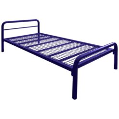 Tubeco Budget Australian Made Commercial Grade Metal Bed, Single, Space Blue