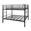 Tubeco Hostel Australian Made Commercial Grade Metal Bunk Bed, King Single, Matt Black