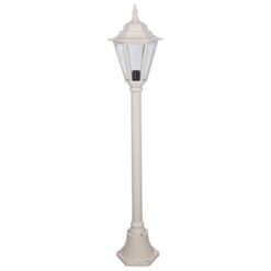 Turin Italian Made IP43 Exterior Post Lantern, Style A, 1 Light, 132cm, Beige