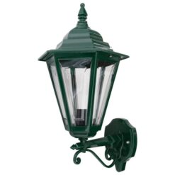 Turin Italian Made IP43 Exterior Up Wall Lantern, Style A, Green