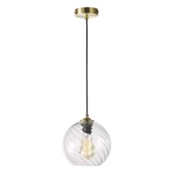 Twist Metal & Glass Pendant Light