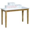 Umea Wooden Kids Study Desk, 120cm, White / Pink