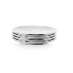 VTWonen Michallon Porcelain Side Plate, 12cm, Set of 4, Silver