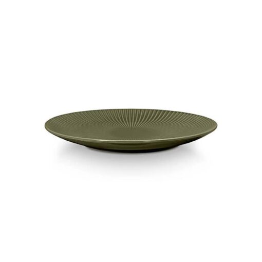 VTWonen Relievo Porcelain Serving Plate, Dark Green