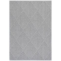 Vanuatu Kini Flatweave Modern Rug, 330x240cm, Ash