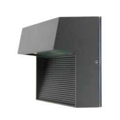 Vargo IP54 Exterior LED Wall Light, Square, Graphite