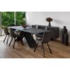 Varun Faux Leather Dining Chair, Antique Black