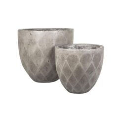 Verge 2 Piece Facet Planter Pot Set