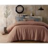 Vintage Design Homeware Hemp Quilt Cover Set, Queen, Hazelnut