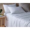 Vintage Design Homeware Hemp Sheet Set, King, White