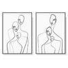 Wall Art 40cmx60cm Abstract Figures 2 Sets Black Frame Canvas