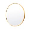 Wall Mirror Round Aluminum Frame Bathroom 80cm GOLD