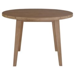 Walmer Eucalyptus Timber Outdoor Round Dining Table, 110cm