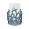 Warwick Coral Sculpture Candle Holder, Large, Blue