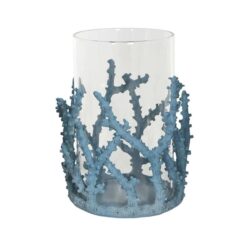 Warwick Coral Sculpture Candle Holder, Large, Blue