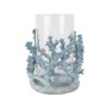 Warwick Coral Sculpture Candle Holder, Small, Blue