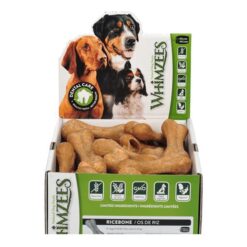 Whimzees Rice Bones Dental Bulk Box Dog Treats Mediumarge 50 Pack