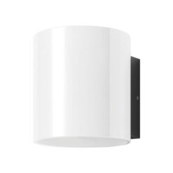 Whisper IP65 Exterior Up / Down LED Wall Light, 3000K, Opal / Black