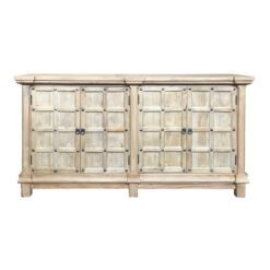 Xuande Reclaimed Elm Timber 4 Door Oriental Sideboard, 160cm