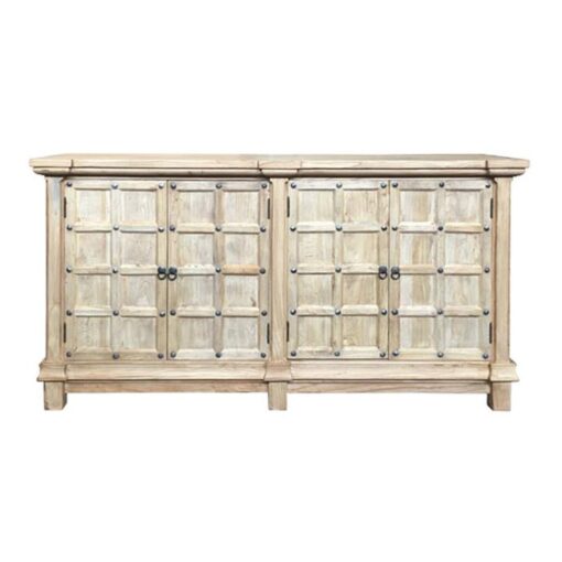 Xuande Reclaimed Elm Timber 4 Door Oriental Sideboard, 160cm