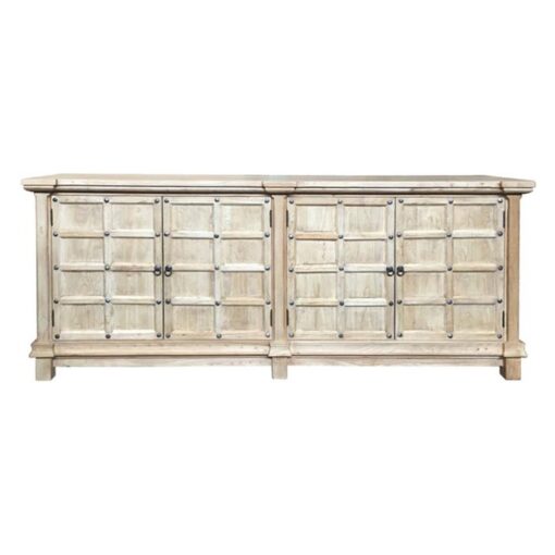 Xuande Reclaimed Elm Timber 4 Door Oriental Sideboard, 200cm