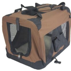 YES4PETS Medium Portable Foldable Dog Cat Puppy Soft Crate-Brown