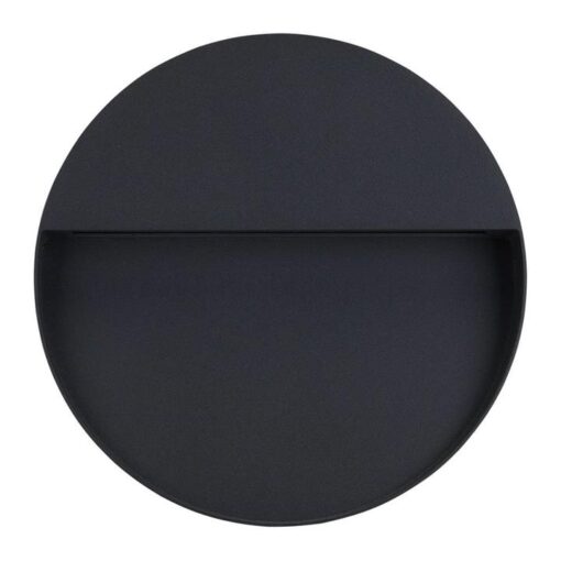 Zeke IP65 Exterior Surface Mounted LED Steplight, 240V, 3000K, Maxi Round, Dark Grey