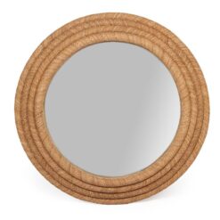 Zosia Rope Frame Round Wall Mirror, Quad Rope, 90cm