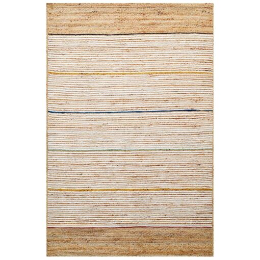 Bali No.1093 Handwoven Jute Rug, 190x280cm, Natural / Ivory
