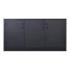 Burkardt 3 Door Credenza Cabinet, 146cm, Black Oak Burkardt 3 Door Credenza Cabinet, 146cm, Black Oak