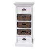 Halifax Solid Mahogany Timber 3 Rattan Baskets Storage Unit