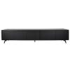Kasso 5 Door Lowline TV Unit, 240cm, Black
