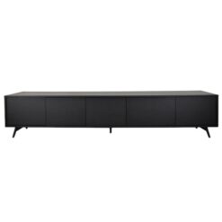 Kasso 5 Door Lowline TV Unit, 240cm, Black