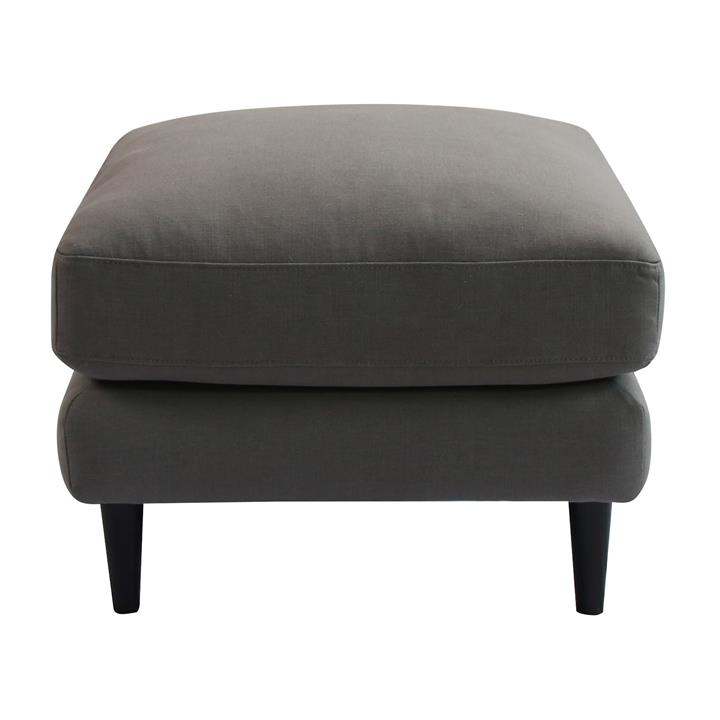 Kisdorf Fabric Ottoman / Footstool, Smoke Kisdorf Fabric Ottoman / Footstool, Smoke